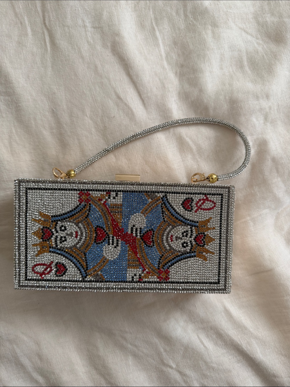 Queen Of Hearts Rhinestone Purse